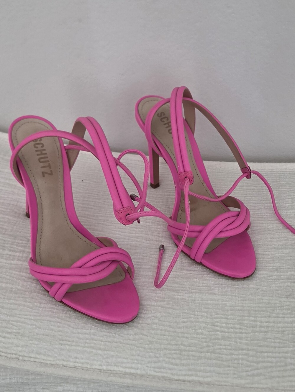 Schutz Women's Hot Pink Strappy High Heel Sandals